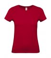 Dames T-shirt B&C E150 TW02T Deep Red